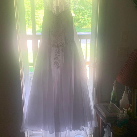 All white ball gown